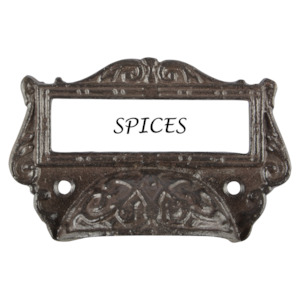 Cast Iron Draw Pull w/ Label Holder 1