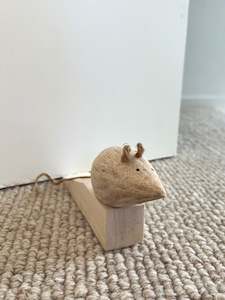99 Sale: Door Stopper Wedge Mouse Wood