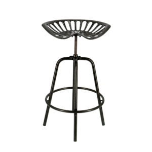 Tractor Style Bar Stool Black