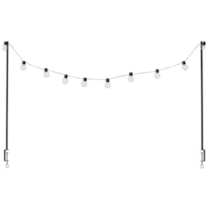 Table Clamp with Solar Lights Black