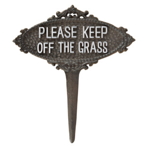 Keep Off The Grass  Sign