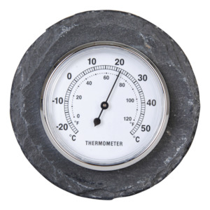Gifts For Him: Slate Thermometer Round