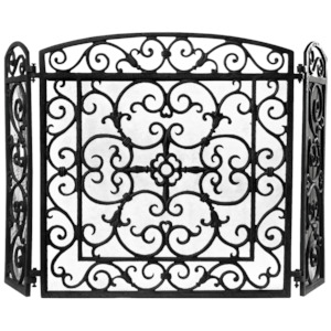 Wedding Gift Ideas: Cast Iron Fireplace Screen Black