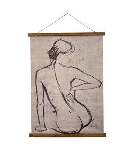 Print Vintage Nude Silhouette