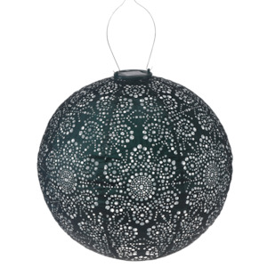 Lumiz Solar Lanterns: Lantern Round 40cm Green Fiore