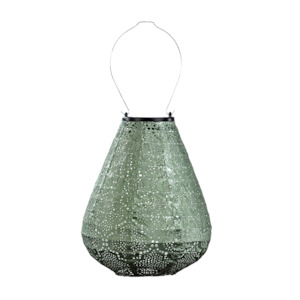 Lumiz Solar Lanterns: Lantern Tulip 20cm Sage Green Bazaar