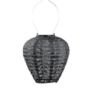 Lumiz Solar Lanterns: Lantern Balloon 20cm Dark Grey Folia