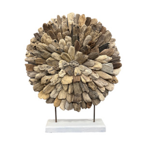 Driftwood Decorative Circle Footed
