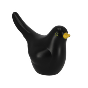 Watering Can Birds Black
