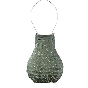 Outdoor Garden: Lumiz Lantern Bulb 20cm Sage Green Topaze