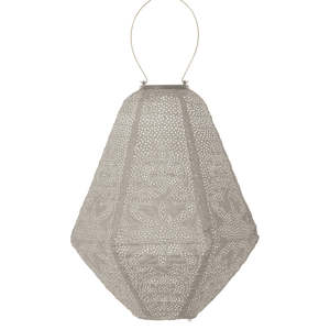Outdoor Garden: Lumiz Lantern Can 30cm Light Taupe Marrakesh