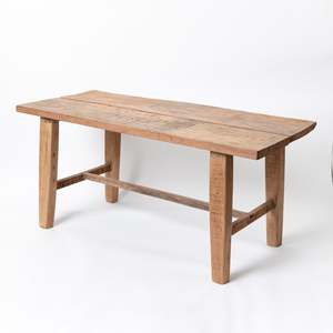 Furniture 1: Teak Wide Bench Natural 100cm