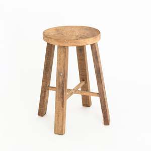 Teak Round Stool Natural