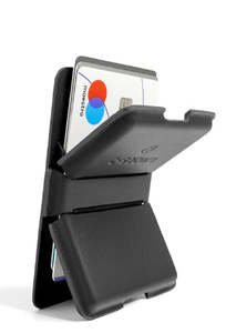 C-Secure MagSafe RFID Wallet Phone Cardholder Black