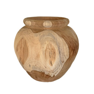 Organic Teak Pot Natural