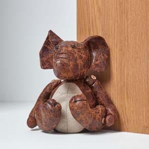 Doorstop Leather Animals Elephant