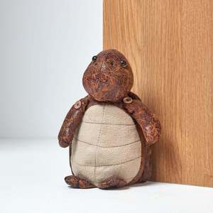 Doorstop Leather Animals Turtle
