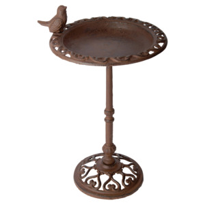 Cast Iron Bird Bath On Pole