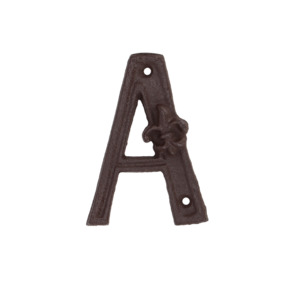 Outdoor Garden: Cast Iron House Letter `A`