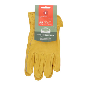 Leather Gardening Gloves Yellow Large