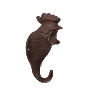 Living: Cast Iron Rooster Hook