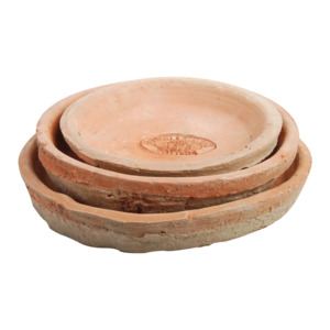 Aged Terracotta Saucer Set/3