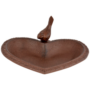 Mothers Day Gift Ideas: Cast Iron Heart Bird Bath/Feeder
