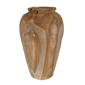 Organic Teak Vase Natural Large