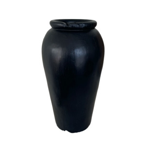Teak Collection: Organic Teak Vase Yakisugi 35cm