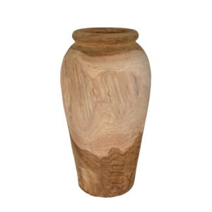 Organic Teak Vase Natural 35cm