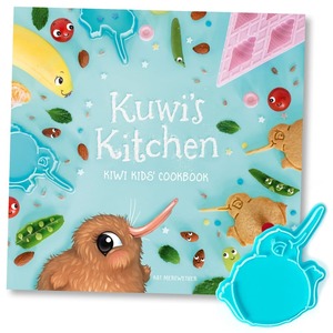 Kuwi's Kitchen Kiwi Kids Cookbook + cookie cutter - Squoodles