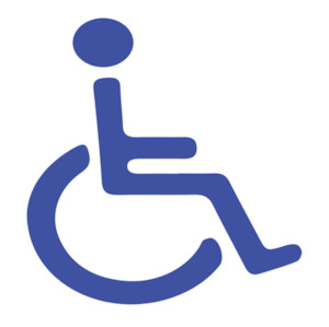 Products: Disable Sign 100x100mm SSS Media