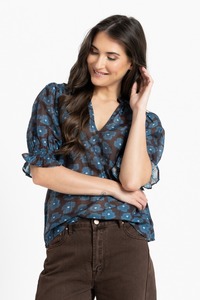 Seeking Lola Butterfly Top Periwinkle