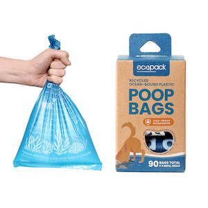 Ecopack Recycled Plastic Dog Poop Bags (1 Box/90 Bags)