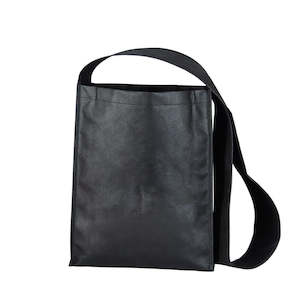 Ecobags: Ecobags Non-Woven Messenger Bag in Black