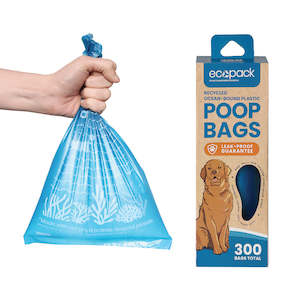 Dog Poop Bags: Ecopack Recycled Plastic Dog Poop Bags (Dispenser Box/300 Bags)