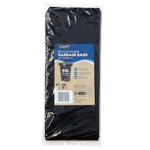 Ecopack 80L Recycled Plastic Garbage Bags (1 Pack/50 Bags)