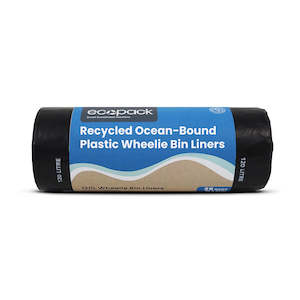 Ecopack 120L Recycled Plastic Wheelie Bin Liners (1 Roll/25 Bags)