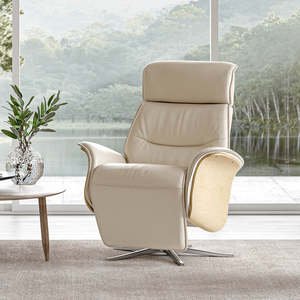 Leather Chairs: IMG Space 5300 recliner manual Integrated in prime whisper