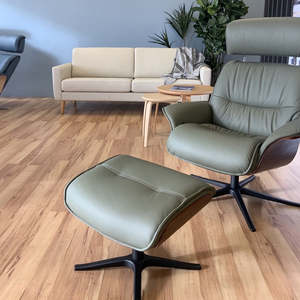 IMG space 5300 recliner & ottoman in prime olive