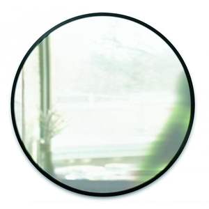Scandinavian Furniture: Umbra Hub Circle Wall Mirror Black- 940mm
