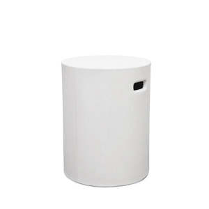 Concrete Pipe Stool in white