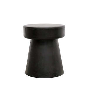 Mushroom Concrete Side Table in black