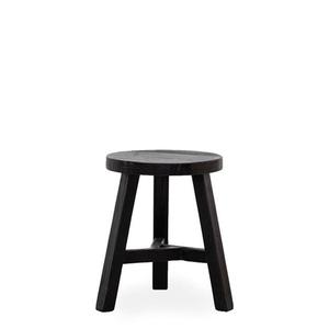 Stools: Parq round stool in black