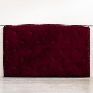 Super King headboard in plush beetroot