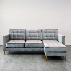 Monterey Modular sofa with ottoman in cleo flint