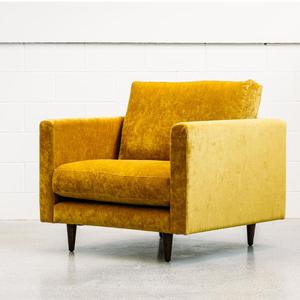 Custom Monterey Sofa: Monterey armchair in magma dijon