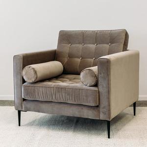 Custom Monterey Sofa: Monterey armchair in cleo truffle
