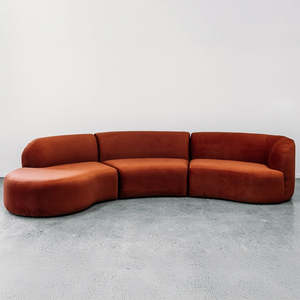 Design Your Own Sofa: Hendricks Modular curved sofa in ankara terracotta