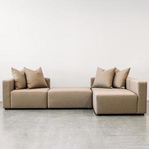 Custom Vito Sofa: Vito modular sofa and ottoman in octavius mocha